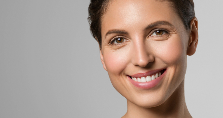 Brunette woman smiling